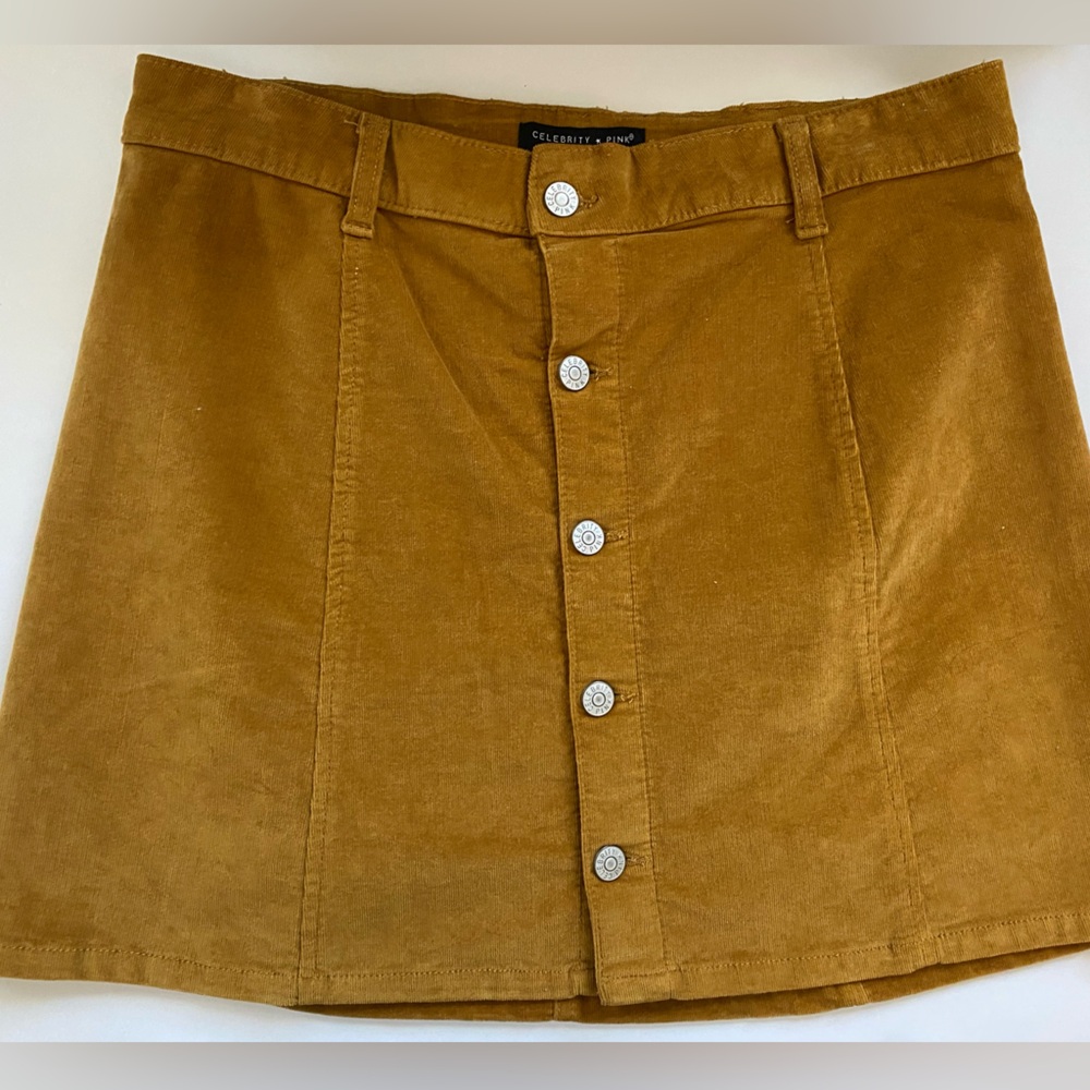Celebrity Pink Honey Mustard Corduroy Skirt